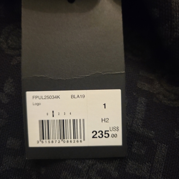 The Kooples Logo Black & Gray Turtle-Neck Sweater - Picture 2 of 10